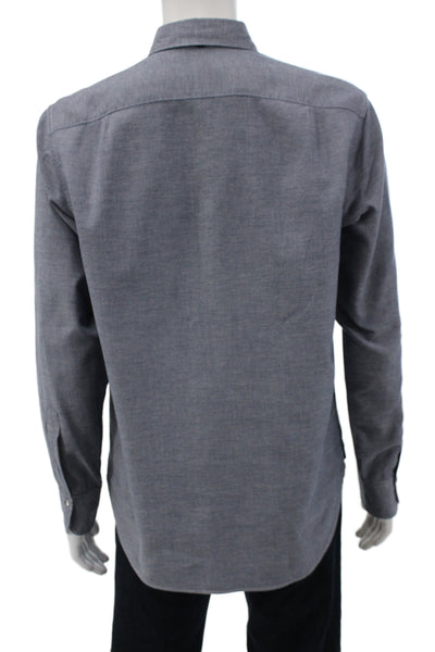 Rag & Bone Mens Cotton Collar Long Sleeve Button Down Shirt Gray Size M