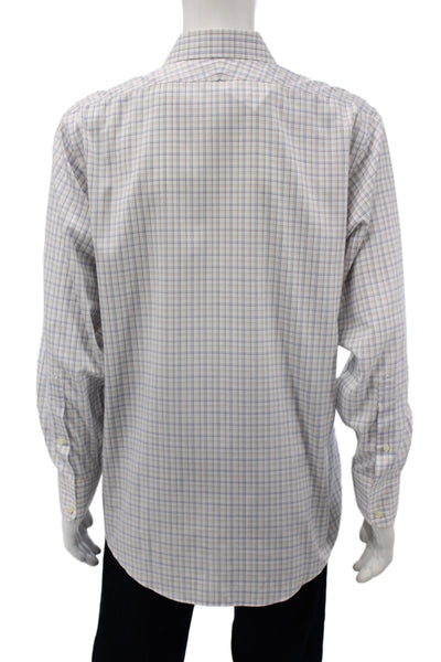 Brooks Brothers Mens Point Collar White Cotton Dress Shirt Size 16
