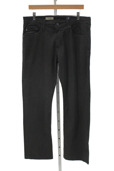 AG Adriano Goldschmied Mens Chino Pants Black Button Fly Size 32