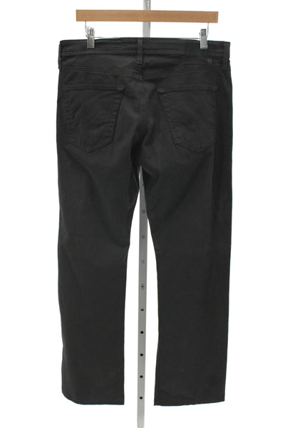 AG Adriano Goldschmied Mens Chino Pants Black Button Fly Size 32