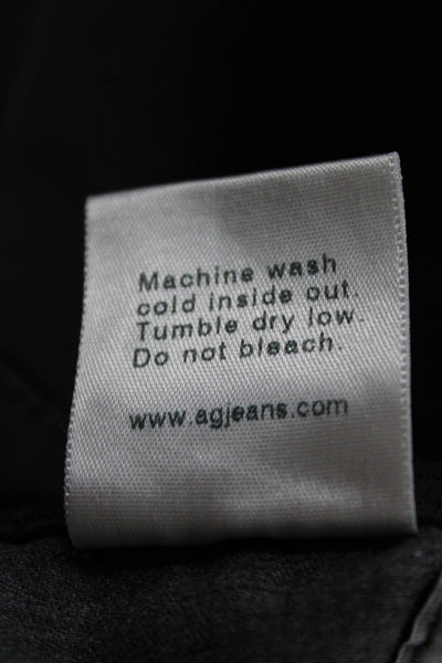AG Adriano Goldschmied Mens Chino Pants Black Button Fly Size 32