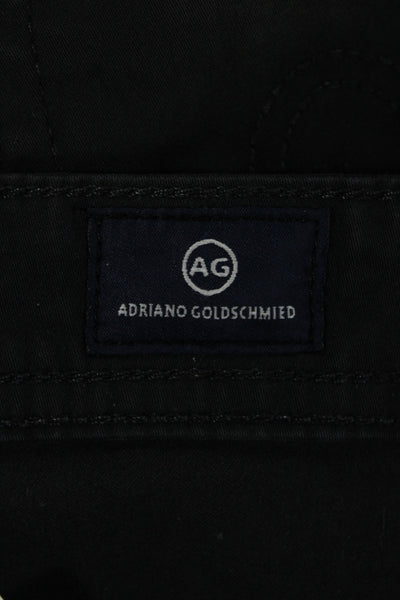 AG Adriano Goldschmied Mens Chino Pants Black Button Fly Size 32