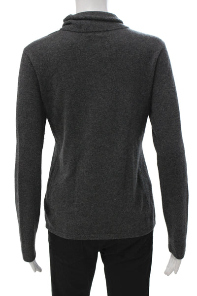 Black Saks Fifth Avenue Unisex Dark Gray Wool Fair Isle Henley Size M