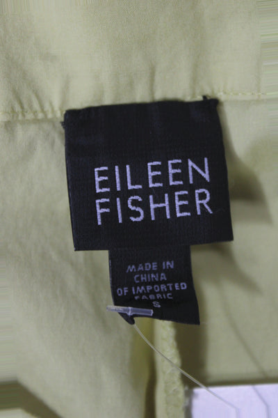 Eileen Fisher Women Yellow Cotton Capri Pants Size S
