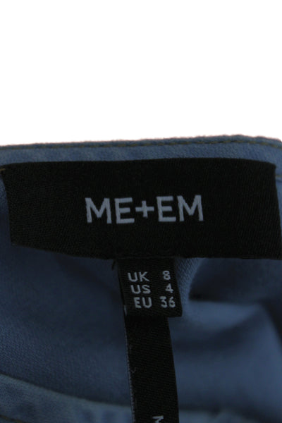 Me + Em Womens Shirt Dress Light Blue Cotton Maxi Button Size 4