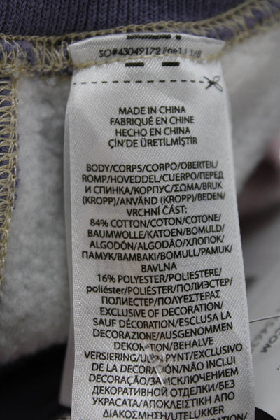 Polo Ralph Lauren Unisex Jogger Sweatpants Purple Fair Isle Drawstring Size S