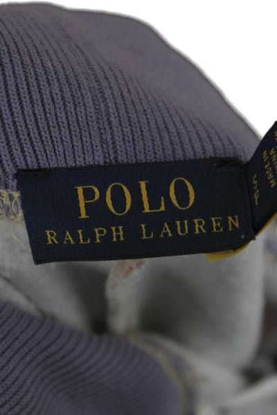 Polo Ralph Lauren Unisex Jogger Sweatpants Purple Fair Isle Drawstring Size S