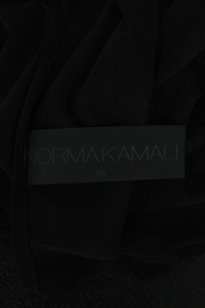 Norma Kamali Women V-Neck Short Sleeve Black Jumpsuit Size XS