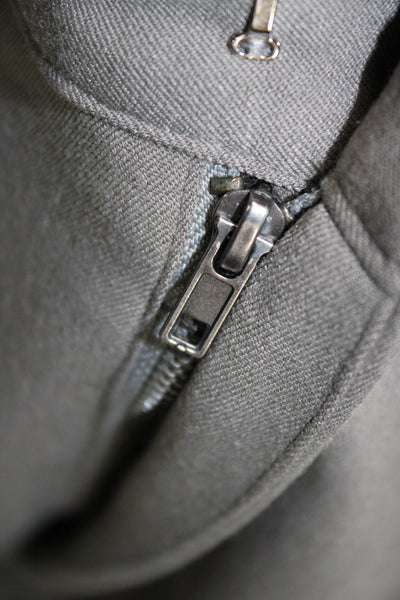 Line Unisex Cropped Cargo Pants Gray Polyester Spandex Buckle Size M