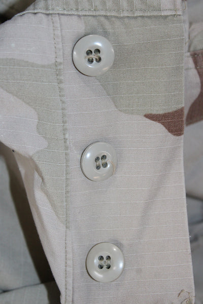 Riley Unisex Cargo Pants Beige Camo Cotton Buckle Inseam 28 Size S