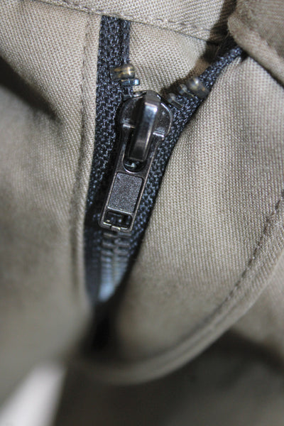Kimberly Taylor Unisex Cropped Cargo Pants Brown Cotton Button Size M