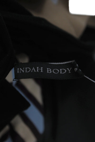 Indah Body Womens Cropped Black Tank Modal Spandex Beach Size 2