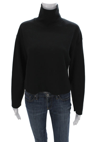 Zara Womens Pullover Sweater Black Turtleneck Long Sleeve Size S