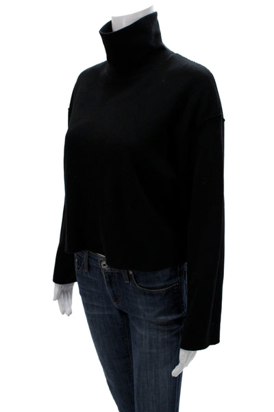 Zara Womens Pullover Sweater Black Turtleneck Long Sleeve Size S