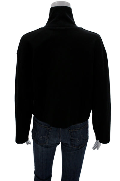Zara Womens Pullover Sweater Black Turtleneck Long Sleeve Size S