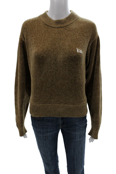 Kith Unisex Pullover Brown Crew Neck Long Sleeve Size M