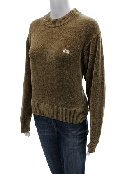 Kith Unisex Pullover Brown Crew Neck Long Sleeve Size M