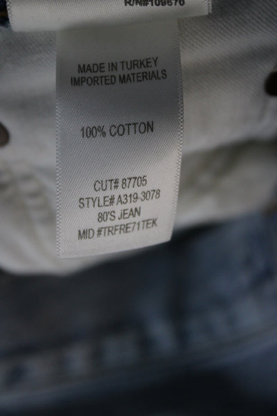 Agolde Unisex Straight Tapered High Rise Blue Cotton Jeans Size 23