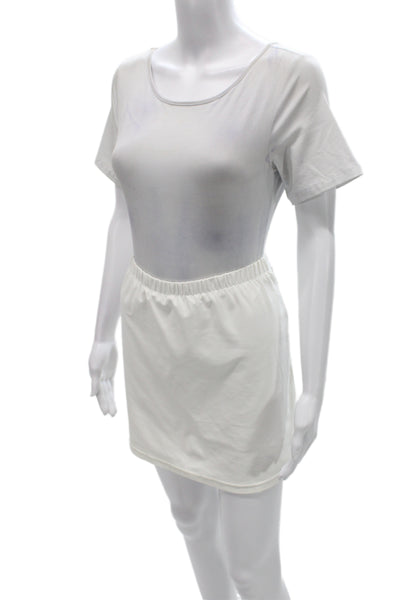Nike Womens White Mini Pencil Skirt Set Size L