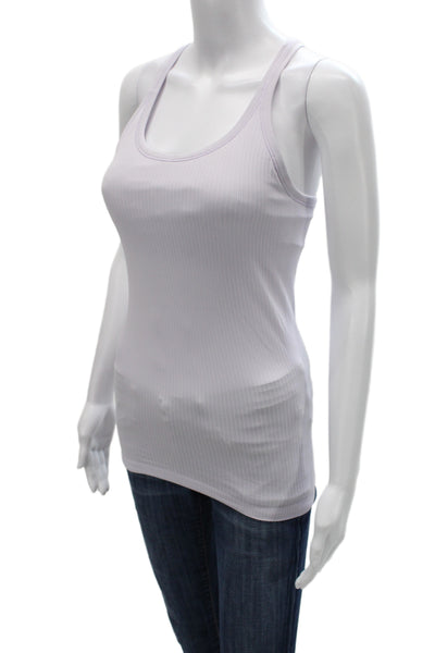 Lululemon Women Basic Striped Nylon Tank White Size 6