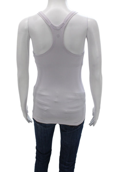Lululemon Women Basic Striped Nylon Tank White Size 6