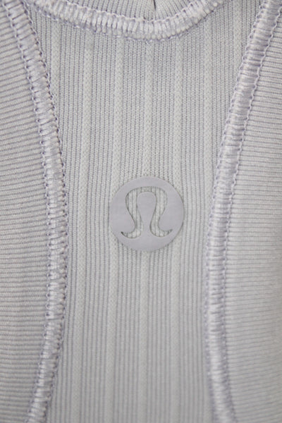 Lululemon Women Basic Striped Nylon Tank White Size 6