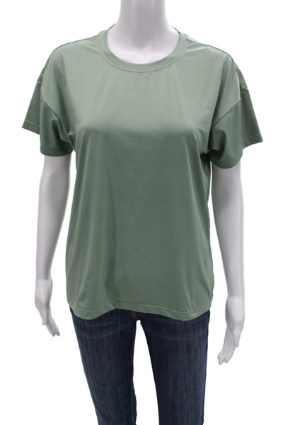 Tuckernuck Womens Green Crew Neck Short Sleeve Basic Tee Size S