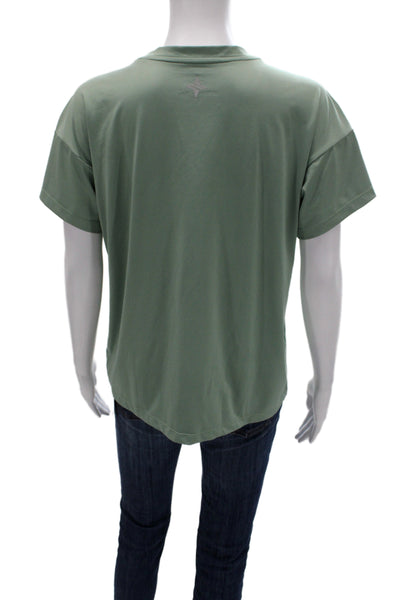 Tuckernuck Womens Green Crew Neck Short Sleeve Basic Tee Size S