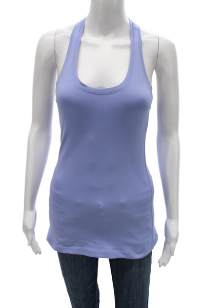 Lululemon Women Basic Tank Light Blue Cotton Size 6