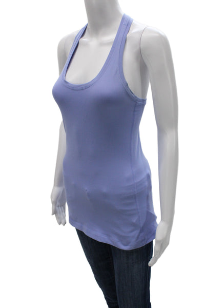 Lululemon Women Basic Tank Light Blue Cotton Size 6