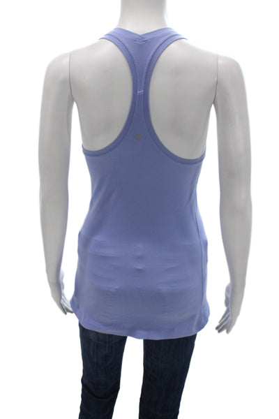 Lululemon Women Basic Tank Light Blue Cotton Size 6