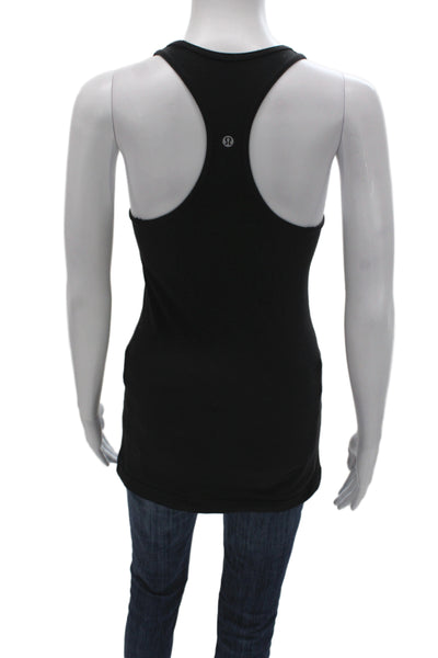Lululemon Womens Black Cotton Sleeveless Tank Round Neck Size 6