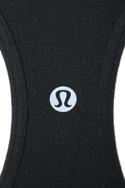 Lululemon Womens Black Cotton Sleeveless Tank Round Neck Size 6