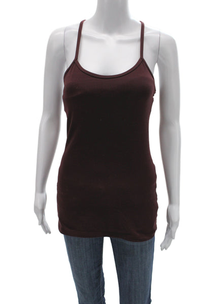 Lululemon Womens Camisole Brown Polyester Elastane Round Neck Button Size 6