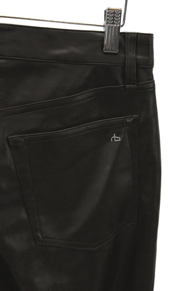 Rag & Bone Unisex Biker Cropped Pants Black Button Size 27