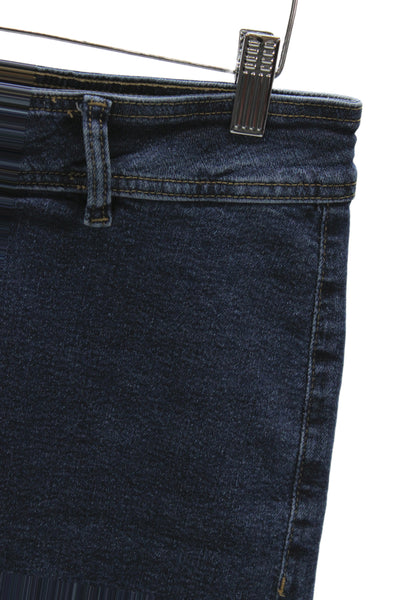 MNG Womens Cropped Wide Leg Jeans Dark Blue Size 6
