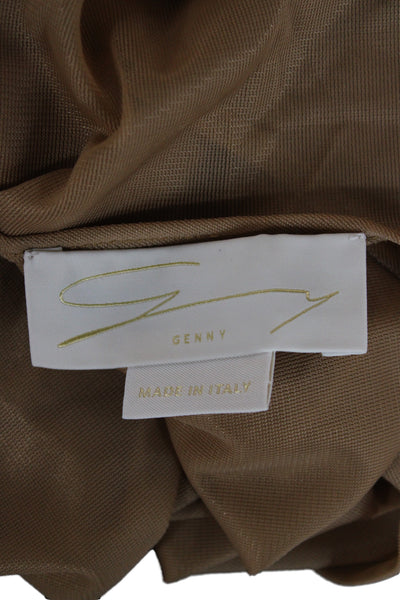 Genny Womens Beige Sleeveless Camisole Round Neck Size 4