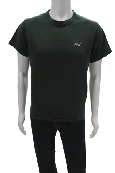 Kith Men Designer Green Cotton Crew Neck Short Sleeve T-Shirt Size M