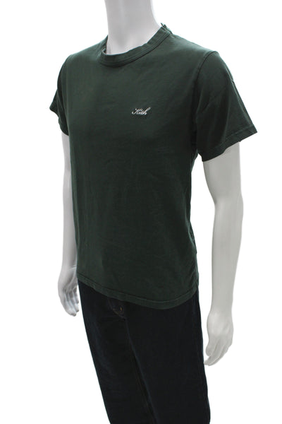 Kith Men Designer Green Cotton Crew Neck Short Sleeve T-Shirt Size M