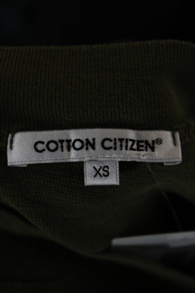 Cotton Citizen Women Cropped Green Cotton Tee Short Sleeve Size XS