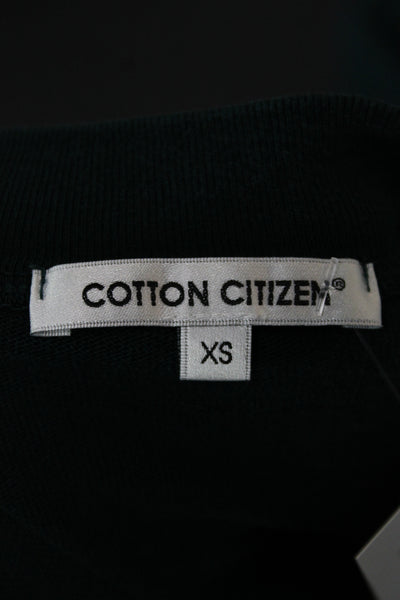 Cotton Citizen Women Cropped Long Sleeve T-Shirt Green Cotton 90s Size XS