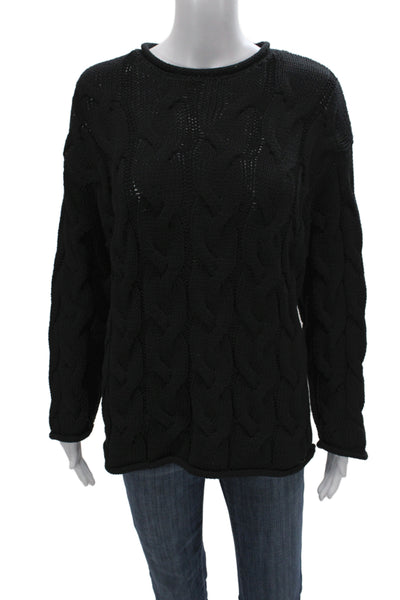 Zara Unisex Black Crew Neck Pullover Sweater Long Sleeve Size M