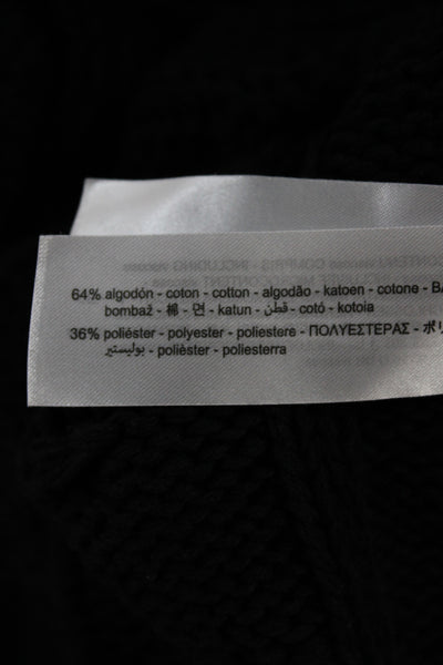 Zara Unisex Black Crew Neck Pullover Sweater Long Sleeve Size M