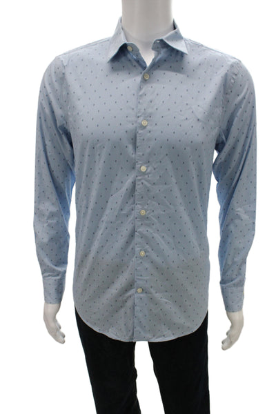 Banana Republic Mens Light Blue Point Collar Button Up Dress Shirt Size S