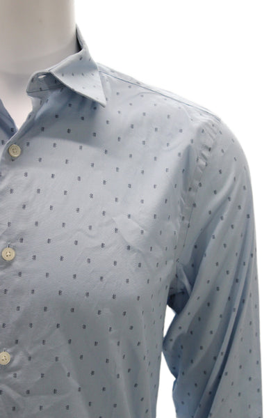 Banana Republic Mens Light Blue Point Collar Button Up Dress Shirt Size S