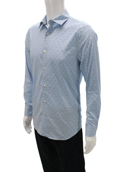 Banana Republic Mens Light Blue Point Collar Button Up Dress Shirt Size S