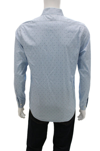Banana Republic Mens Light Blue Point Collar Button Up Dress Shirt Size S