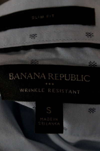 Banana Republic Mens Light Blue Point Collar Button Up Dress Shirt Size S