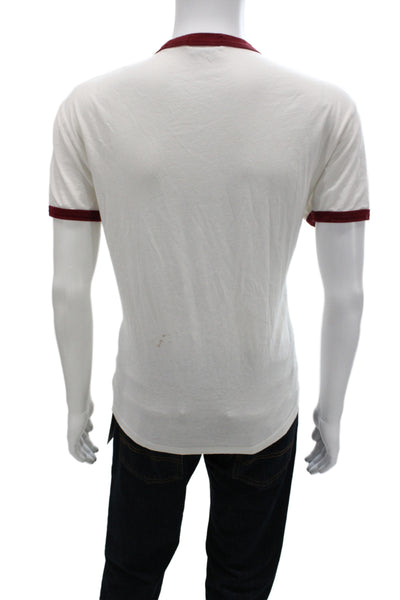 Polo Ralph Lauren Mens White Graphic Cotton T-Shirt Size M