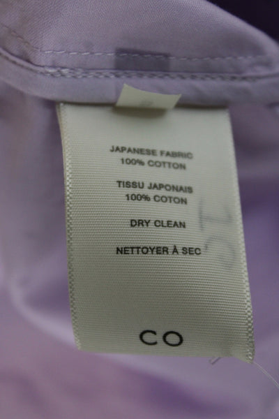 CO Womens Purple Maxi Slip Dress V Neck Sleeveless Knee Length Cotton Size S